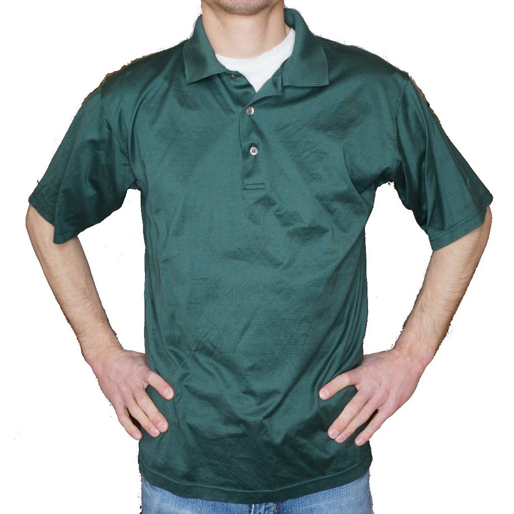 NICK PRICE Golf Shirt 100% Cotton Hunter Green Short Sleeves - Picture 1 of 5